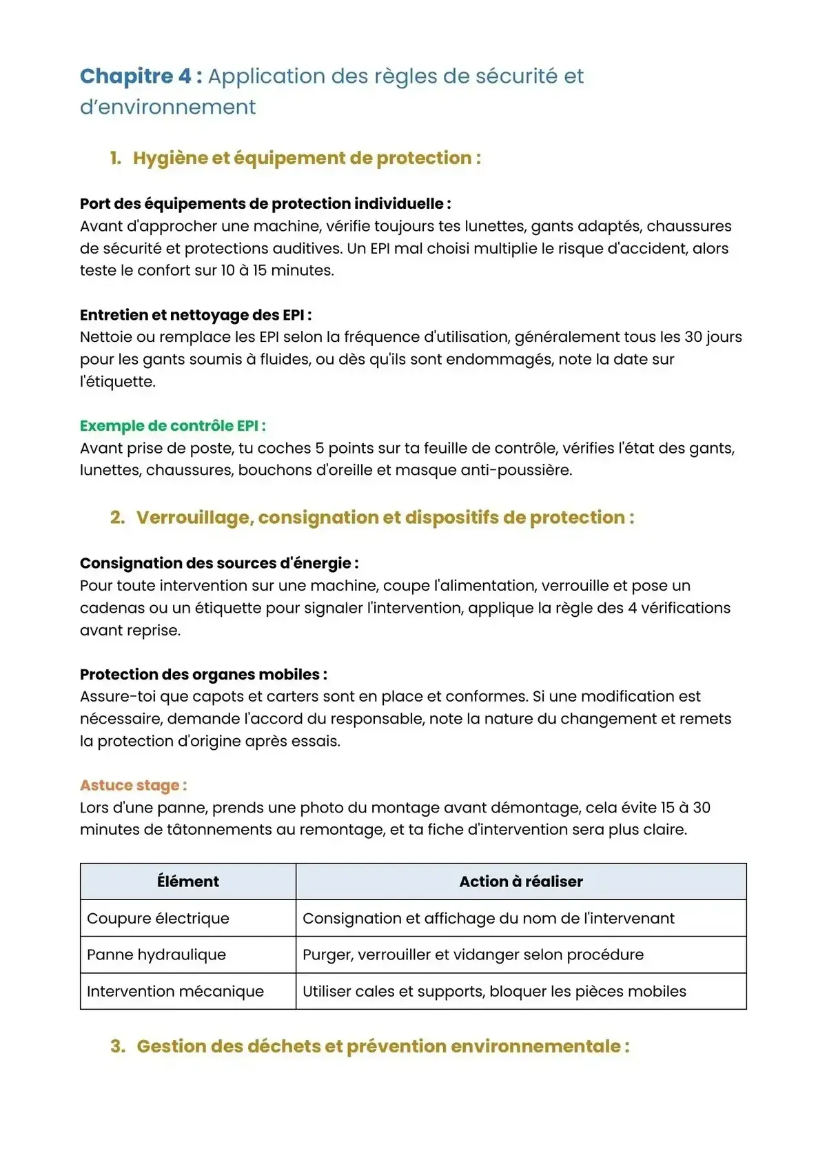 Example Fiche de Révision Bac Pro TRPM